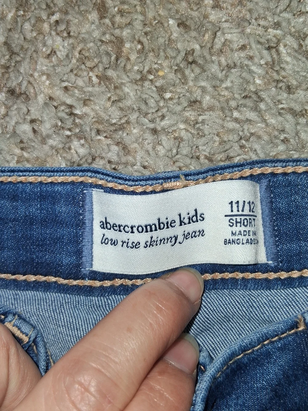 abercrombie kids Straight Leg Jeans in Blue Wash